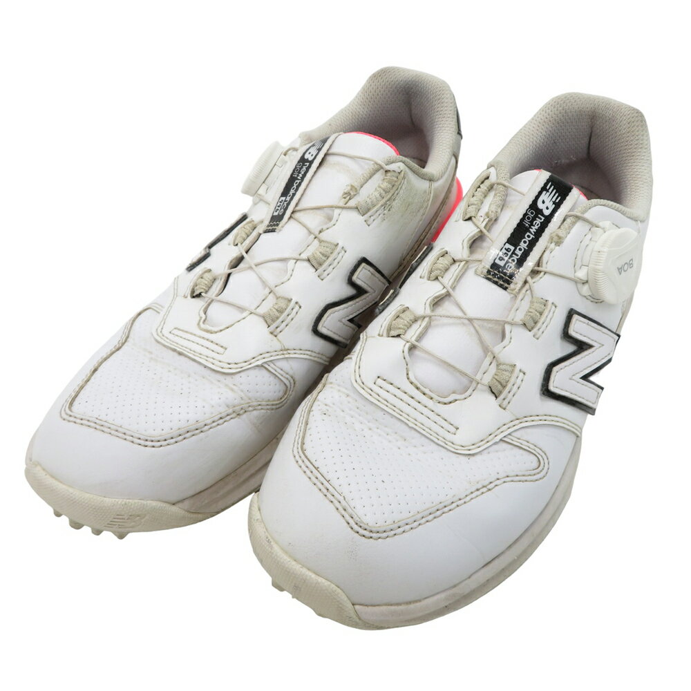 NEW BALANCE GOLF ニューバランスゴルフ ゴルフシューズ WGBS996X ホワイト系 24cm 【中古】ゴルフウェア レディース