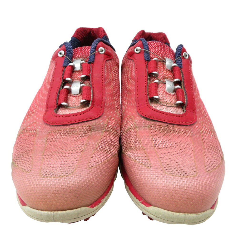 FOOT JOY フットジョイ 98009J em POWER BOA ゴルフシューズ レッド系 24cm 【中古】ゴルフウェア レディース