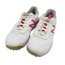 NEW BALANCE GOLF ニューバランスゴルフ WG574WP2 ゴルフシューズ ホワイト系 23 【中古】ゴルフウェア レディース