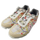 FOOT JOY フットジョイ スパイクレスシューズ em POWERSL BOA 総柄 ホワイト系 23.0cm 【中古】ゴルフウェア レディース