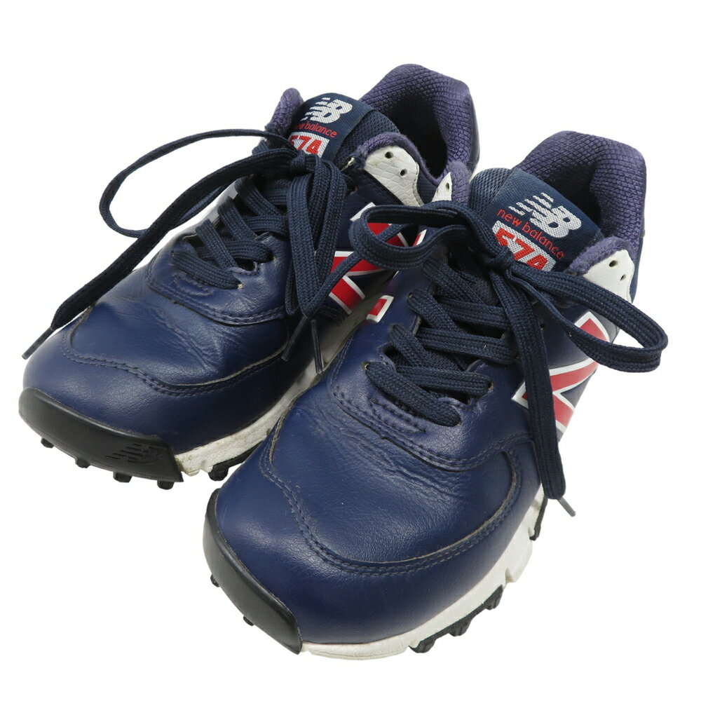 NEW BALANCE GOLF ニューバランスゴルフ MGS574NR スパイクレス ゴルフシューズ ネイビー系 23.0 【中古】ゴルフウェア レディース