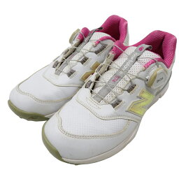 NEW BALANCE GOLF ニューバランスゴルフ WGBS574H スパイクレス シューズ BOA ホワイト系 23.5 【中古】ゴルフウェア レディース