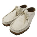 clarks クラークス 120813292 WALLABEE ホワイト系 UK7G 【中古】メンズ