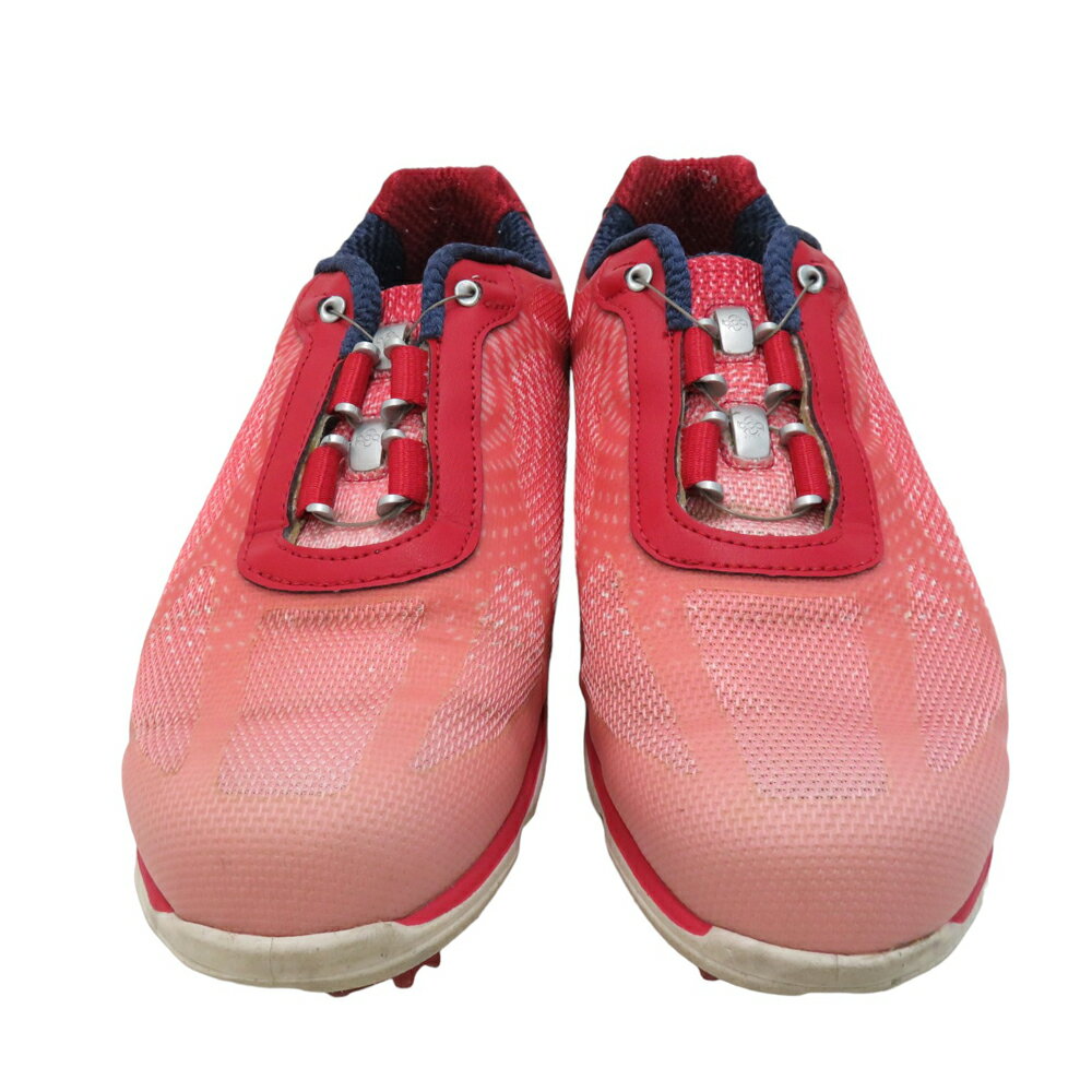 FOOT JOY フットジョイ 98009J スパイクレスゴルフシューズ emPOWER BOA レッド系 23.0cm 【中古】ゴルフウェア レディース