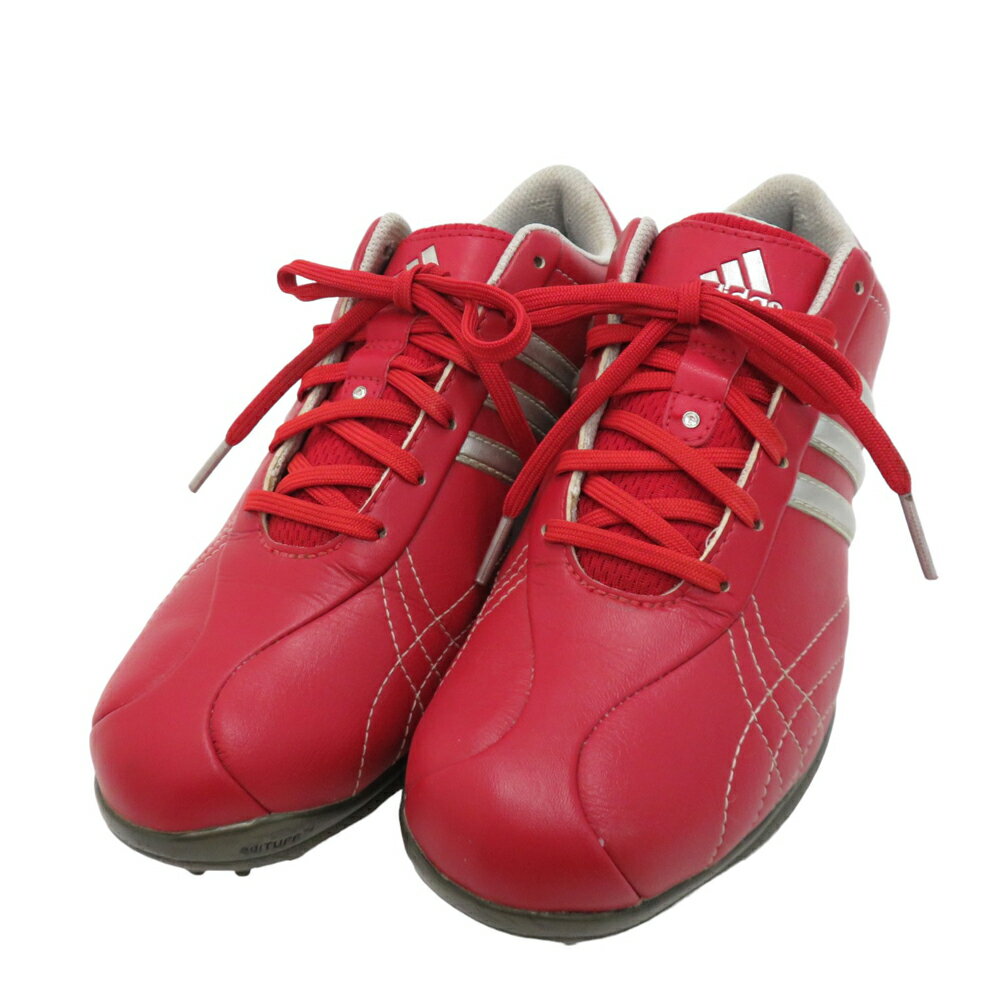 ADIDAS GOLF アディダスゴルフ 816379 ゴルフシューズ シグネチャーナタリー レッド系 22.5 【中古】ゴ..