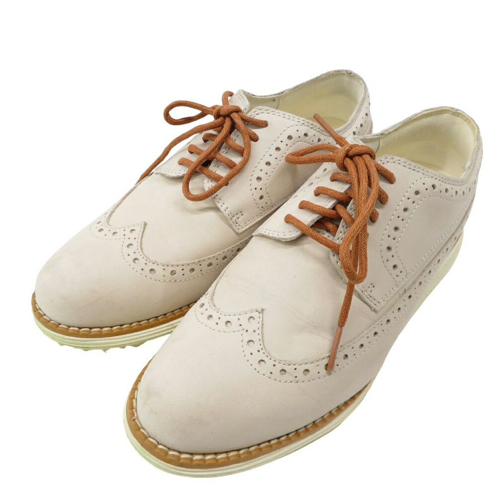 COLE HAAN GOLF コールハーンゴルフ W23092 ウィング オックスフォード ゴルフシューズ ホワイト系 6 1/2 【中古】ゴルフウェア レディース