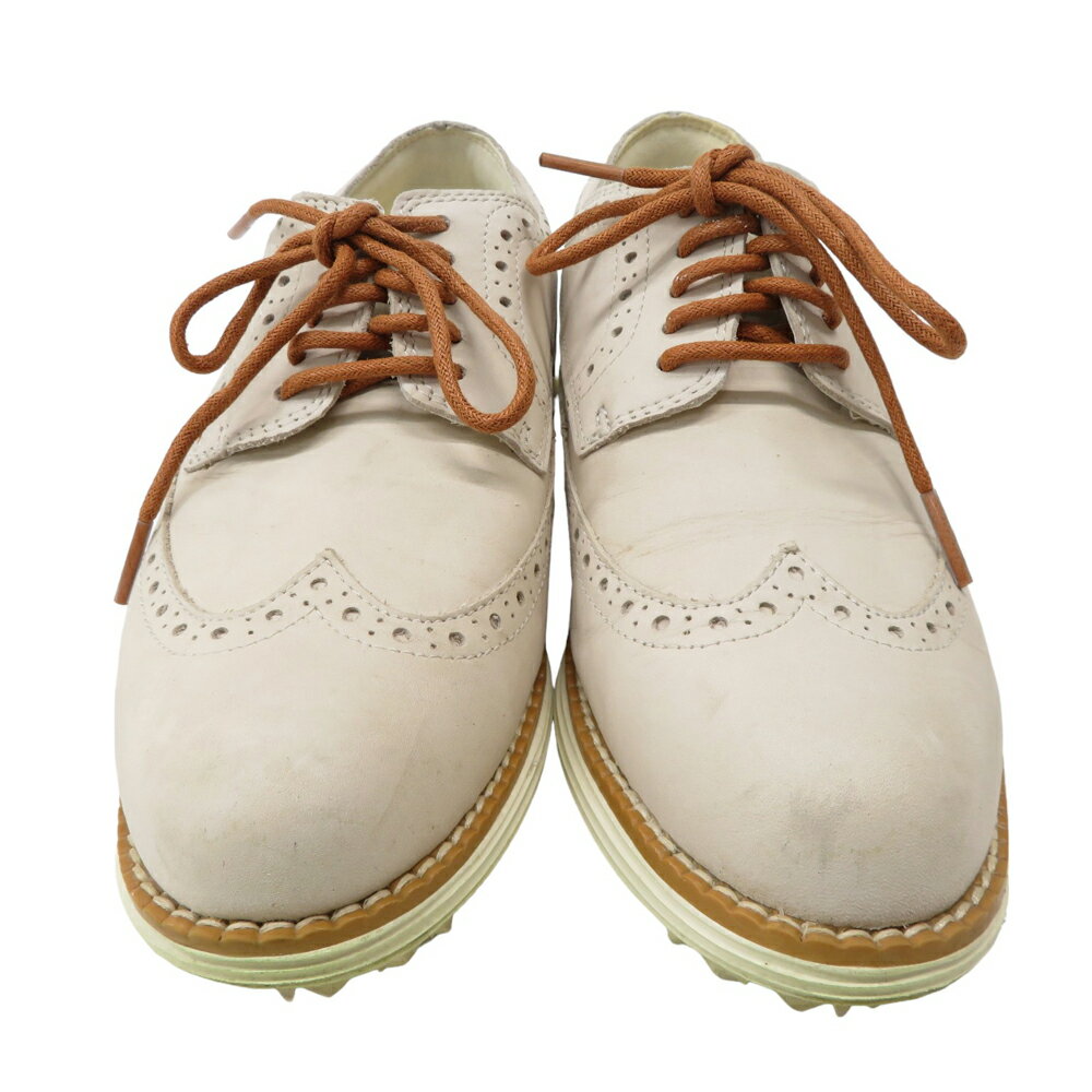 COLE HAAN GOLF コールハーンゴルフ W23092 ウィング オックスフォード ゴルフシューズ ホワイト系 6 1/2 【中古】ゴルフウェア レディース