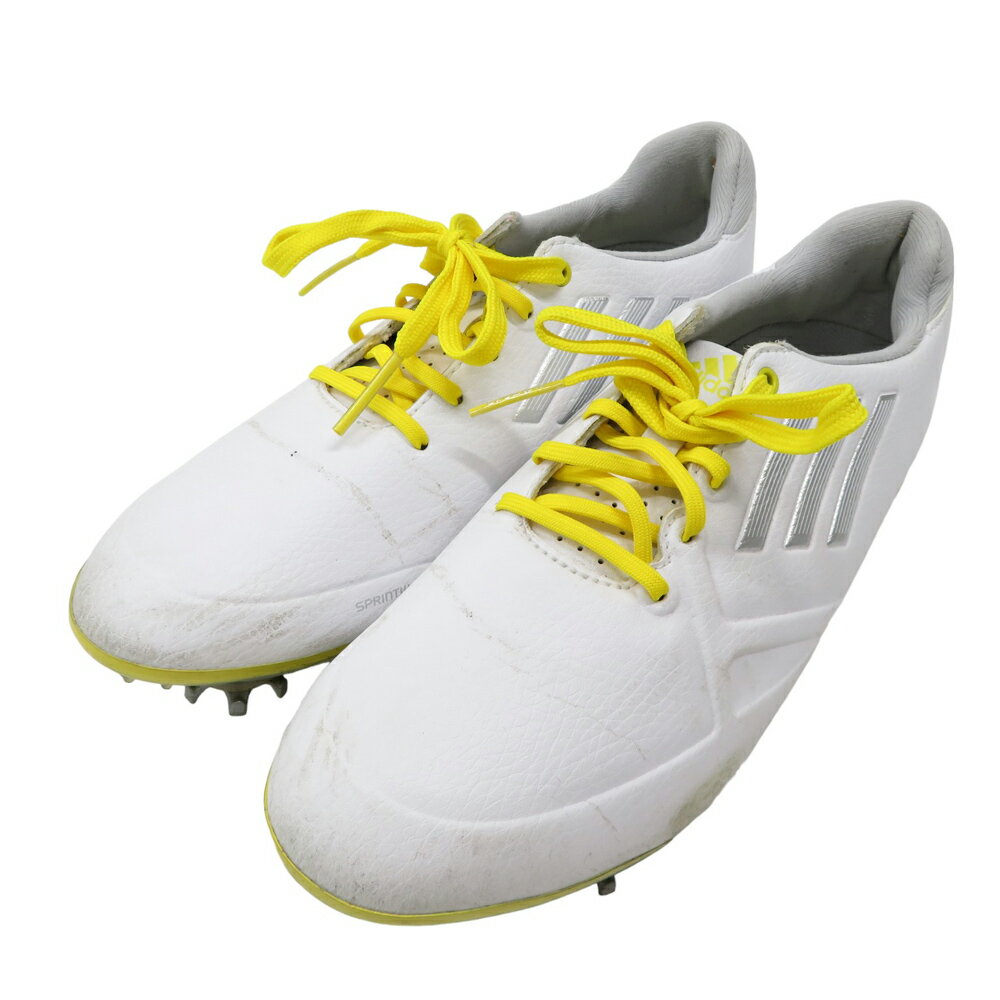 ADIDAS GOLF アディダスゴルフ 676163 adizero Tour ゴルフシューズ ホワイト系 23cm 【中古】ゴルフウェア レディース