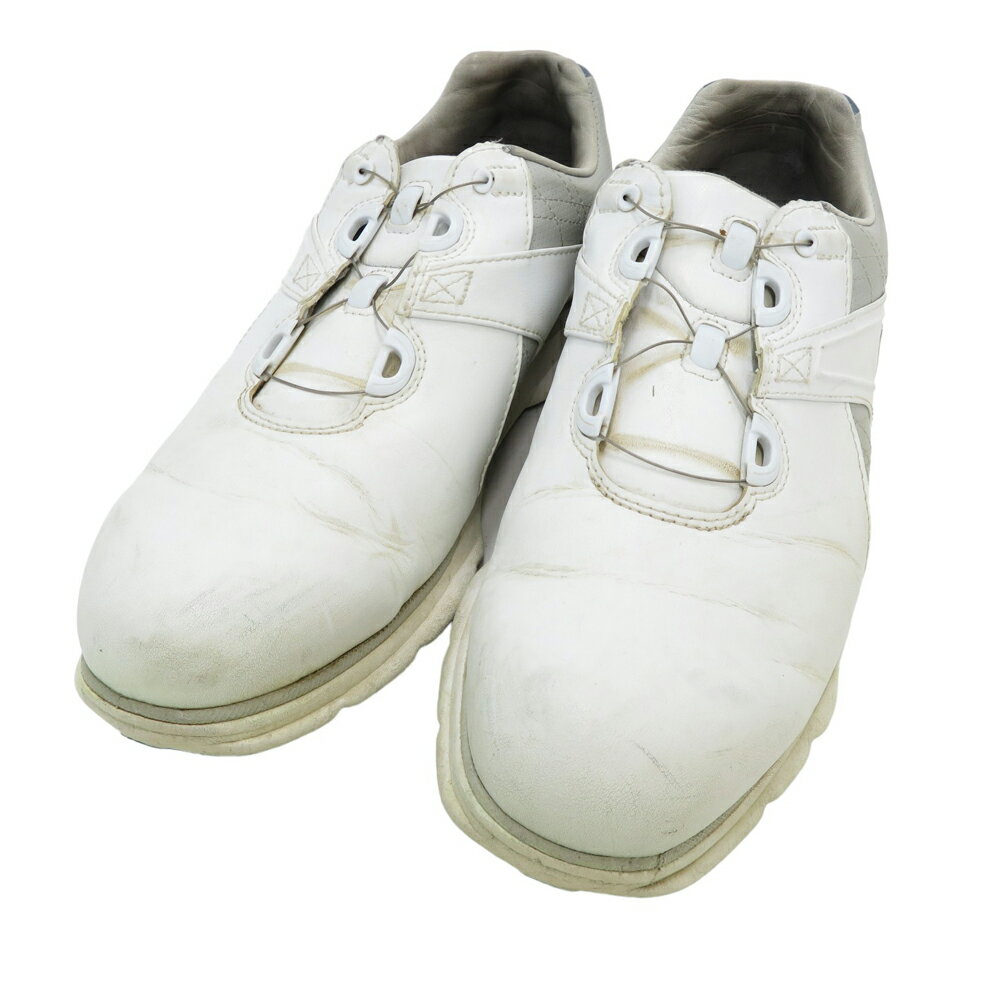 FOOT JOY フットジョイ 53830J/ PRO SL BOA スパイクレスゴルフシューズ ホワイト系 25.5 【中古】ゴルフウェア メンズ