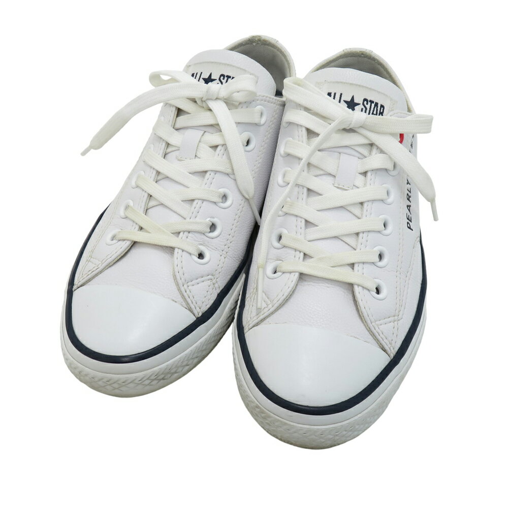 PEARLY GATES パーリーゲイツ ×CONVERSE 33500090 ローカット スニーカー ホワイト系 24.5 【中古】ゴ...