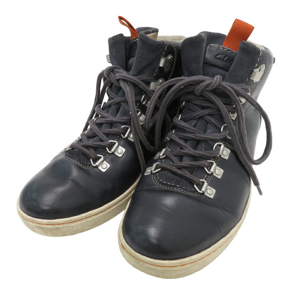 clarks クラークス GORE-TEX ナヌハイク マウンテンシューズ ネイビー系 7 1/2 【中古】メンズ