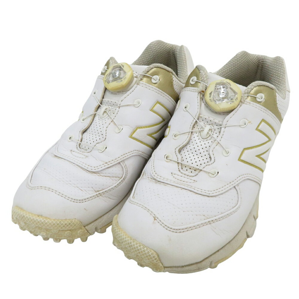 NEW BALANCE ニューバランス WGB574WG ゴルフシューズ　BOA ホワイト系 23.5 【中古】ゴルフウェア レディース