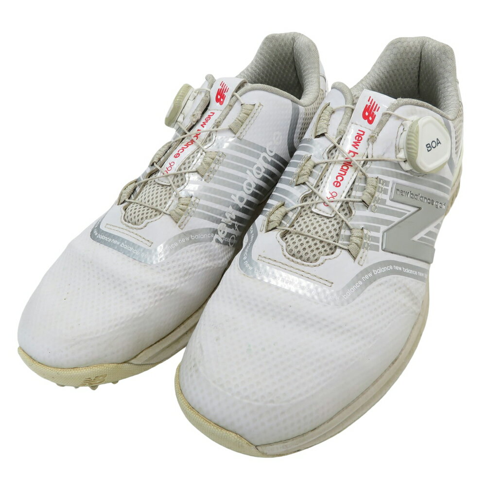 NEW BALANCE ニューバランス UGBF996W BOA ゴルフ シューズ ホワイト系 25.0 【中古】ゴルフウェア メンズ