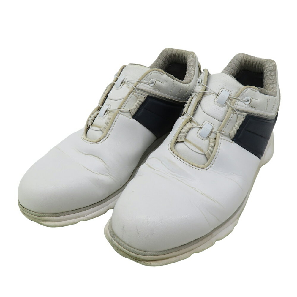FOOT JOY フットジョイ 53090J PROISL CARBON スパイクレスゴルフシューズ ホワイト系 25.0cm 【中古】ゴルフウェア メンズ