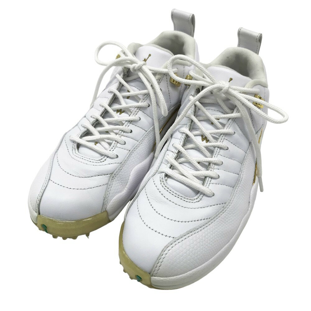 NIKE GOLF ナイキゴルフ DM0106-117 ゴルフシューズ エアジョーダン12 ホワイト系 25 【中古】ゴルフウェア メンズ