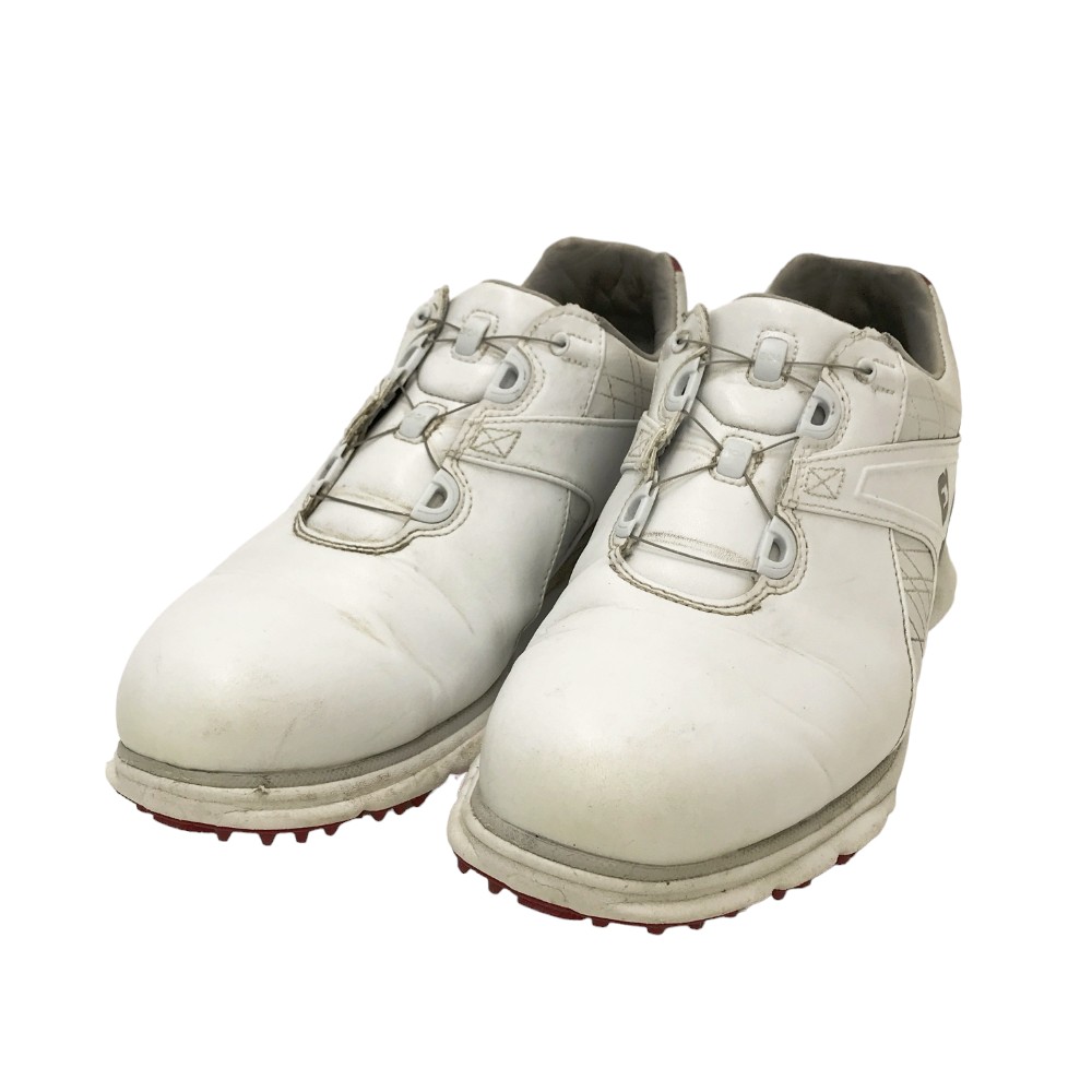 FOOT JOY フットジョイ 53833J プロSL ボア スパイクレス ゴルフ シューズ ホワイト系 27.0 【中古】ゴルフウェア メンズ