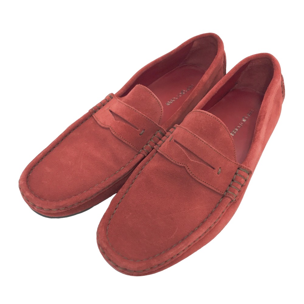 Sergio rossi セルジオロッシ スエード ローファー レッド系 8 【中古】メンズ