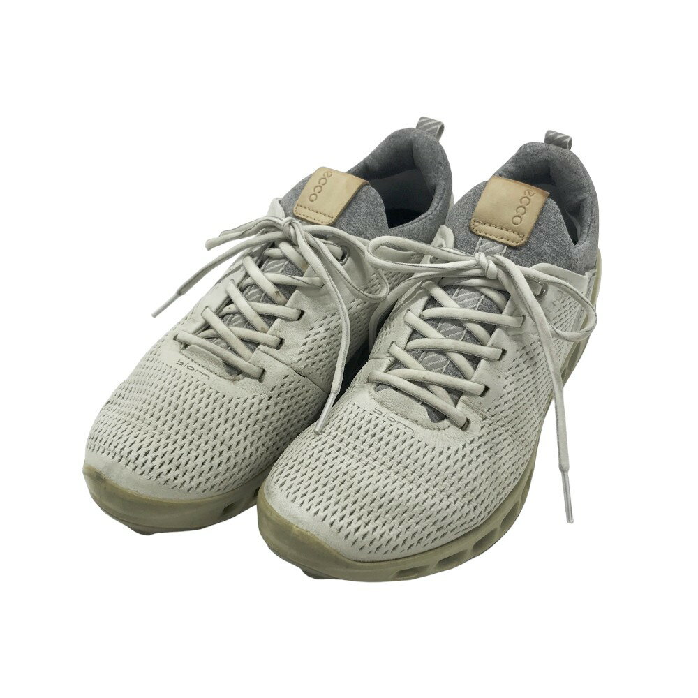 ecco エコー 102104 01007 BIOM COOL PRO スパイクレスゴルフシューズ ホワイト系 25.5 【中古】ゴルフウェア メンズ