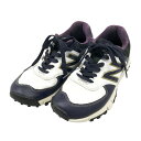 NEW BALANCE ニューバランス MGS574NT スパイクレス ゴルフ シューズ パープル系 23.5 【中古】ゴルフウェア レディース
