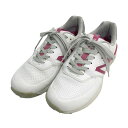 NEW BALANCE ニューバランス WG574WP2 ゴルフシューズ ピンク系 23.5cm 【中古】ゴルフウェア レディース