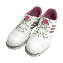 ADIDAS GOLF アディダスゴルフ EVG791003 ゴルフシューズ ホワイト系 24 【中古】ゴルフウェア レディース