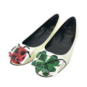 Roger Vivier ロジェ ヴィヴィエ フラットシューズ てんとう虫 クローバー ホワイト系 35 【中古】レディース