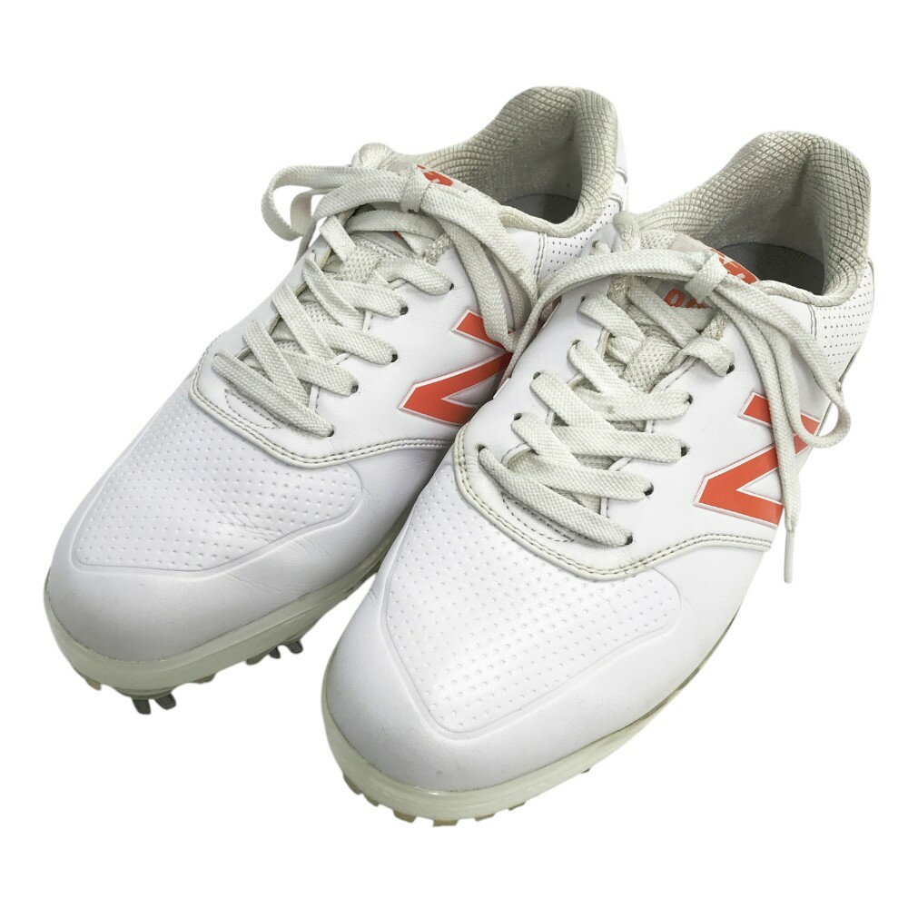 NEW BALANCE GOLF ニューバランス MG996WF ソフトスパイク ゴルフシューズ ホワイト系 25 【中古】ゴルフウェア メンズ