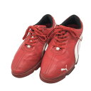 PUMA GOLF プーマゴルフ 187210 08 ゴルフシューズ レッド系 25cm 【中古】ゴルフウェア メンズ