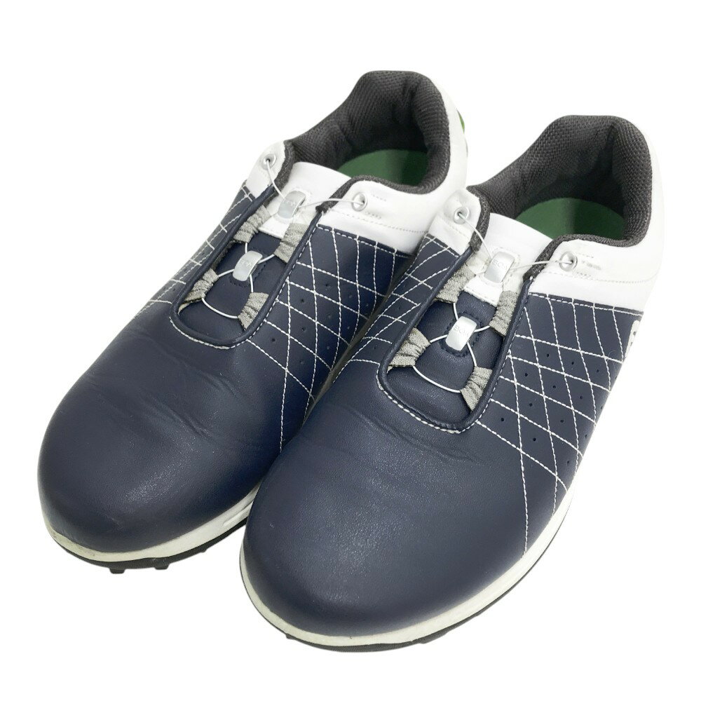 FOOT JOY フットジョイ ×MICHELIN 56206J TREADS BOA スパイクレスゴルフシューズ ネイビー系 25.5cm 【中古】ゴルフウェア メンズ