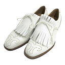 PEARLY GATES パーリーゲイツ 241-283001 ゴルフシューズ ホワイト系 9 1/2 【中古】ゴルフウェア メンズ