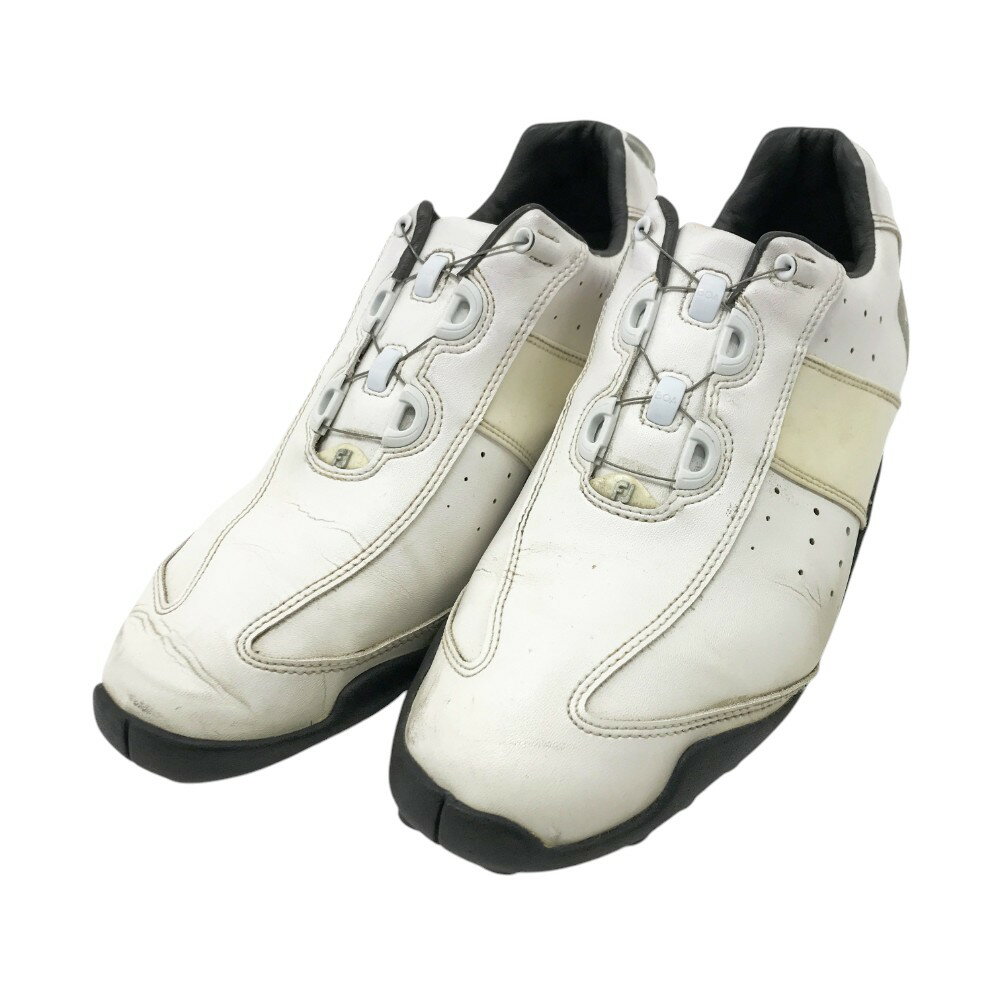 FOOT JOY フットジョイ 45180J スパイクレス ゴルフシューズ ホワイト系 27.5cm 【中古】ゴルフウェア メンズ
