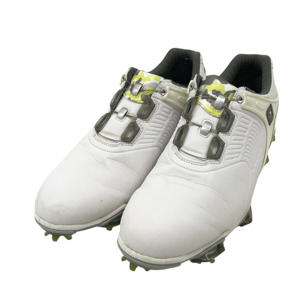 FOOT JOY フットジョイ 55309J TOUR-S BOA ゴルフシューズ ツアーエス ボア ホワイト系 25 【中古】ゴルフウェア メンズ
