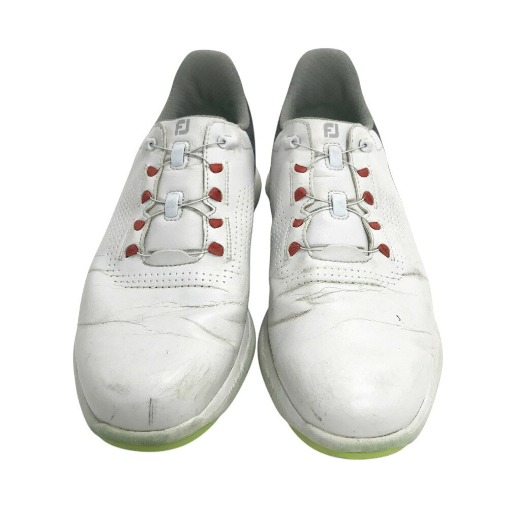 FOOT JOY フットジョイ 53095J フューエル BOA スパイクレスゴルフシューズ ホワイト系 25.5cm 【中古】ゴルフウェア メンズ