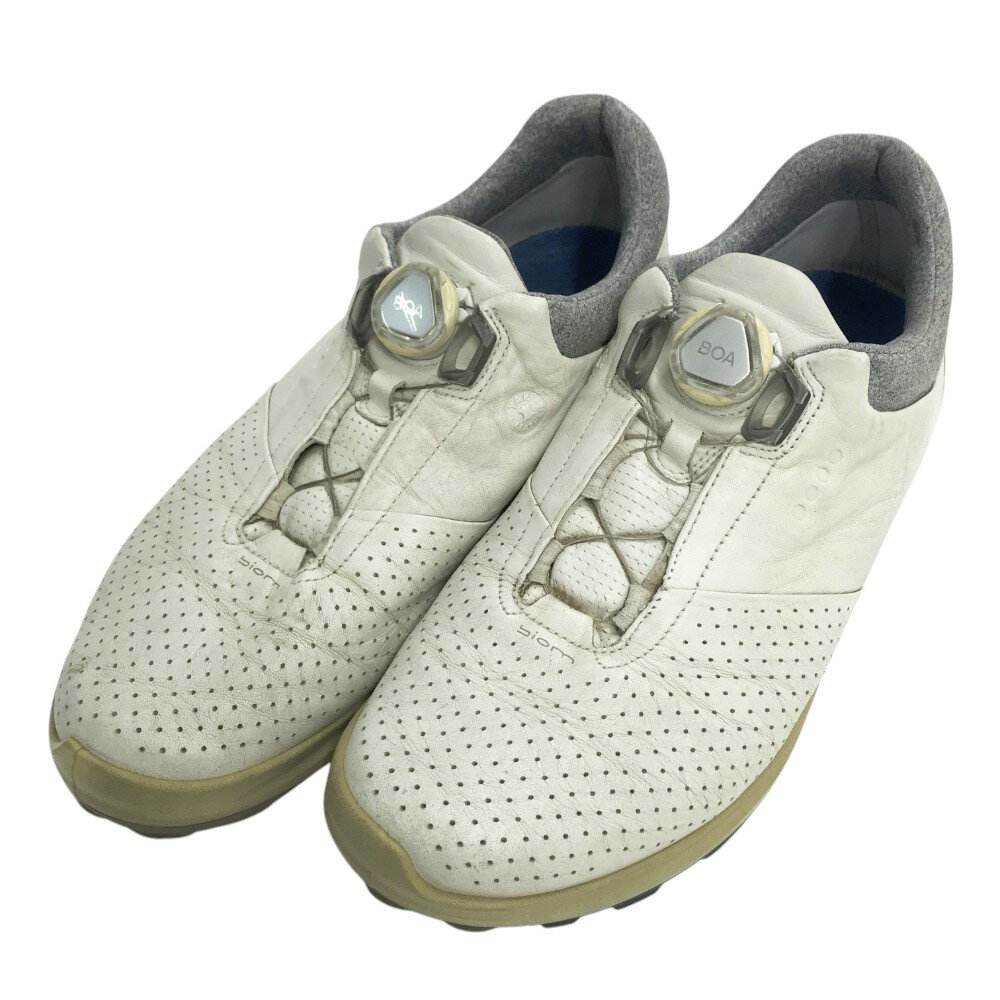 ecco エコー 155814 59020 BIOM HYBRID3 スパイクレス ゴルフシューズ ホワイト系 EU43 【中古】ゴルフウェア メンズ