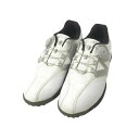 asics アシックス ゲルタスクボア TGN911 ゴルフシューズ ホワイト系 25.5 【中古】ゴルフウェア メンズ