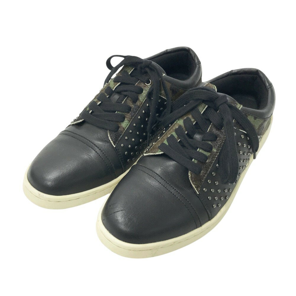 DANCE WITH DRAGON ダンスウィズドラゴン D3-468100 ゴルフシューズ スタッズ カモフラ柄 ブラック系 26.5cm 【中古】ゴルフウェ...