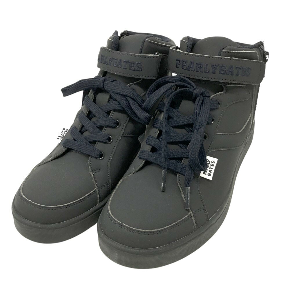 PEARLY GATES パーリーゲイツ 053-1992301 ミドルカット ゴルフシューズ ネイビー系 25.5 【中古】ゴルフウェア メンズ