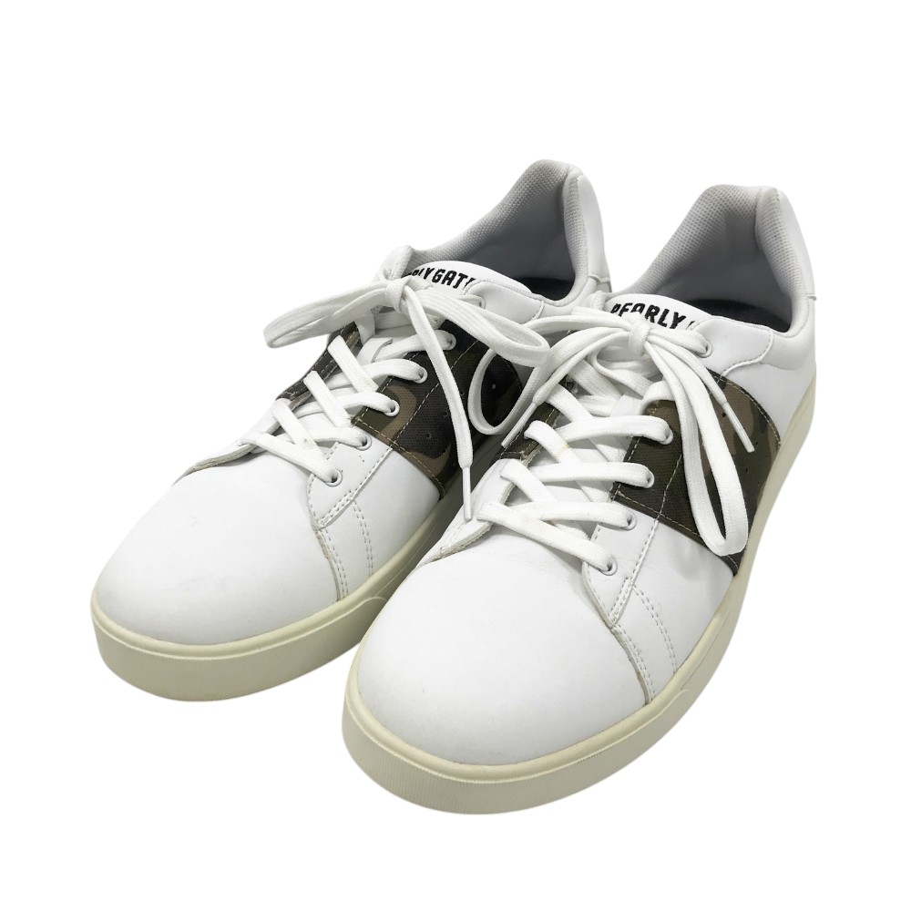 PEARLY GATES パーリーゲイツ 053-7992851 ゴルフシューズ カモフラ柄 ホワイト系 27.5 【中古】ゴルフウェア メンズ