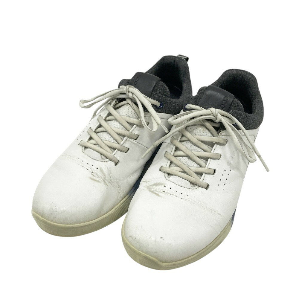ecco エコー 102904 57370 S-Three スパイクレスゴルフシューズ ホワイト系 EU 40 【中古】ゴルフウェア メンズ