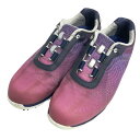 FOOT JOY フットジョイ 98004J em POWER BOA ゴルフシューズ ネイビー系 24 【中古】ゴルフウェア レディース