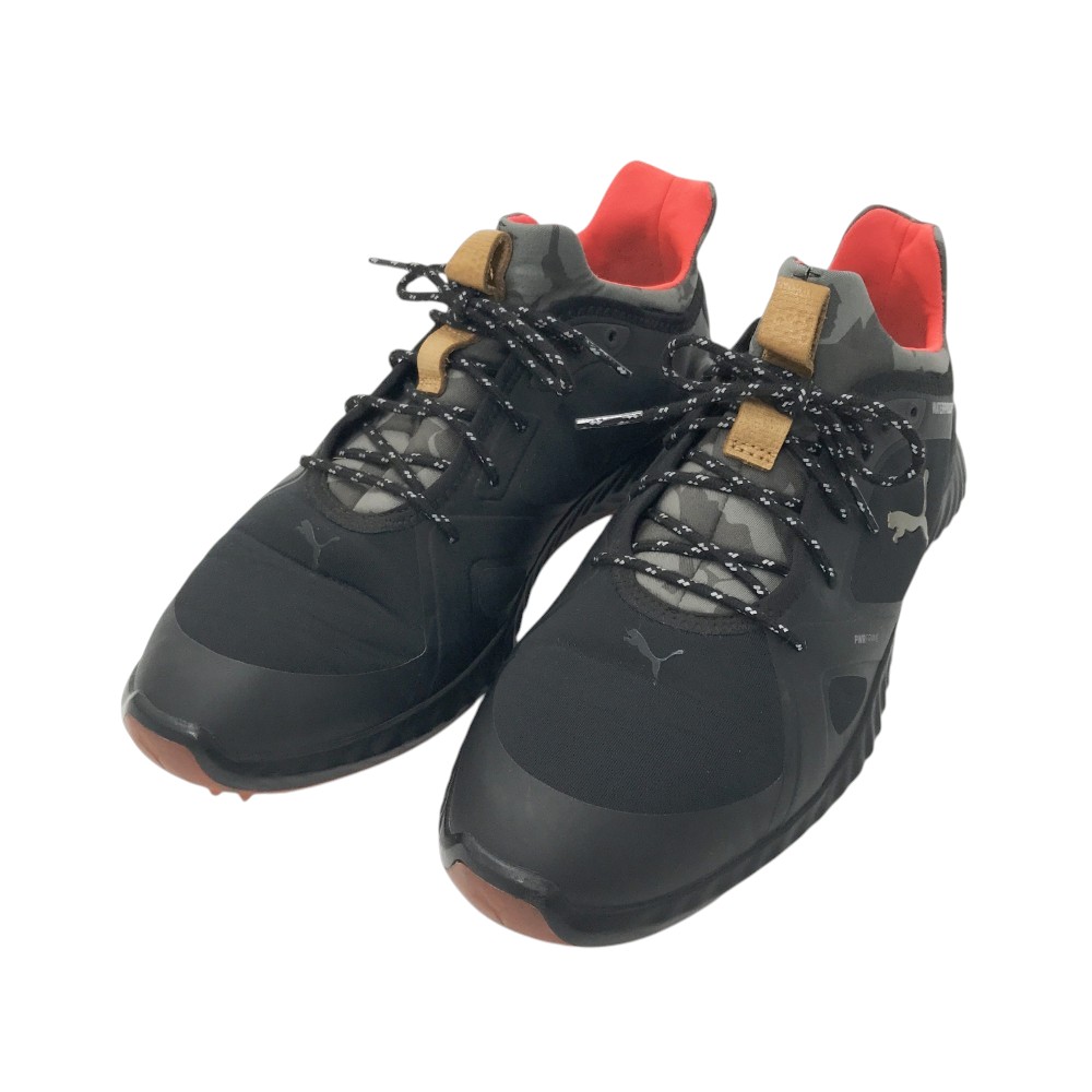 PUMA GOLF プーマゴルフ 192857 01 イグナイト パワーアダプト ゴルフシューズ カモ ブラック系 25 【中古】ゴルフウェア メンズ