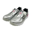 NEW BALANCE GOLF ニューバランス WGBS574B スパイクレス ゴルフシューズ シルバー系 23.0 【中古】ゴルフウェア レディース