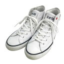 PEARLY GATES パーリーゲイツ ×CONVERSE 33500250 ハイカット ゴルフシューズ ホワイト系 24.0 【中古】ゴルフウェア レディース