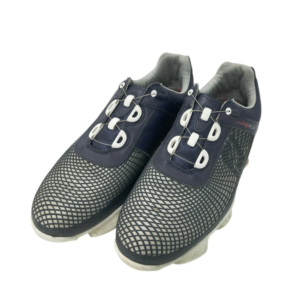 FOOT JOY フットジョイ 51019J HYPER FLEX Boa ゴルフシューズ ネイビー系 24.5cm 【中古】ゴルフウェア レディース