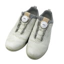 ecco エコー 102913 S-Three BOA スパイクレスシューズ ホワイト系 37 【中古】ゴルフウェア レディース