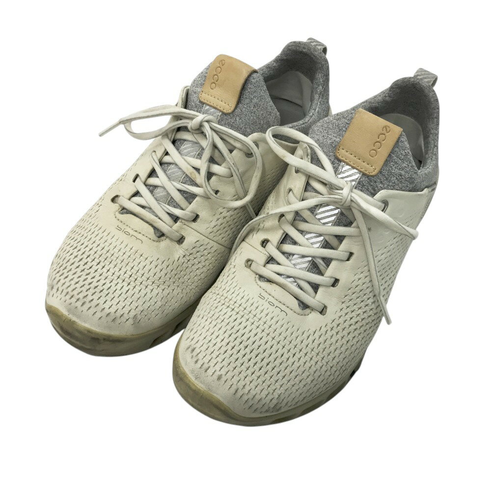 ecco エコー 10210401007 BIOM COOL PRO スパイクレス ゴルフシューズ ホワイト系 EU 40 【中古】ゴルフウェア メンズ