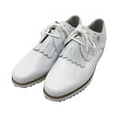 FOOT JOY フットジョイ 92389 スポーツ レトロ キルティ ゴルフシューズ ホワイト系 8 【中古】ゴルフウェア レディース