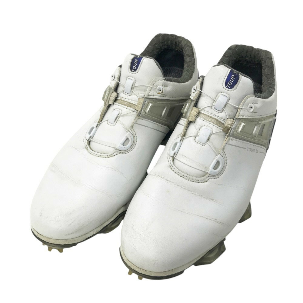 FOOT JOY フットジョイ 55412J TOUR X BOA ゴルフシューズ ホワイト系 25.0 【中古】ゴルフウェア メンズ