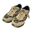 PEARLY GATES パーリーゲイツ 053-2292002 スパイクレス ゴルフシューズ ニコちゃん レオパード柄 ブラウン系 24.5 【中古】ゴルフウ...