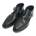 DIESEL ディーゼル レザー チャッカブーツ ラバーソール ブラック系 40 【中古】メンズ
